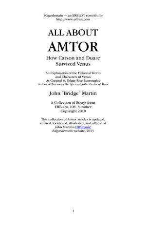 ALL ABOUT AMTOR How Carson and Duare Survived Venus