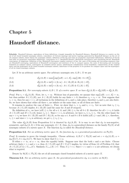 Chapter 5. Hausdorff Distance
