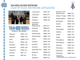 Play by Play Network Affiliates