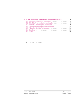 3 a Few More Good Inequalities, Martingale Variety 1 3.1 From