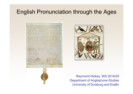English Pronunciation Through the Ages