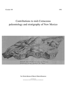 Contributions to Mid-Cretaceous Paleontology and Stratigraphy of New Mexico