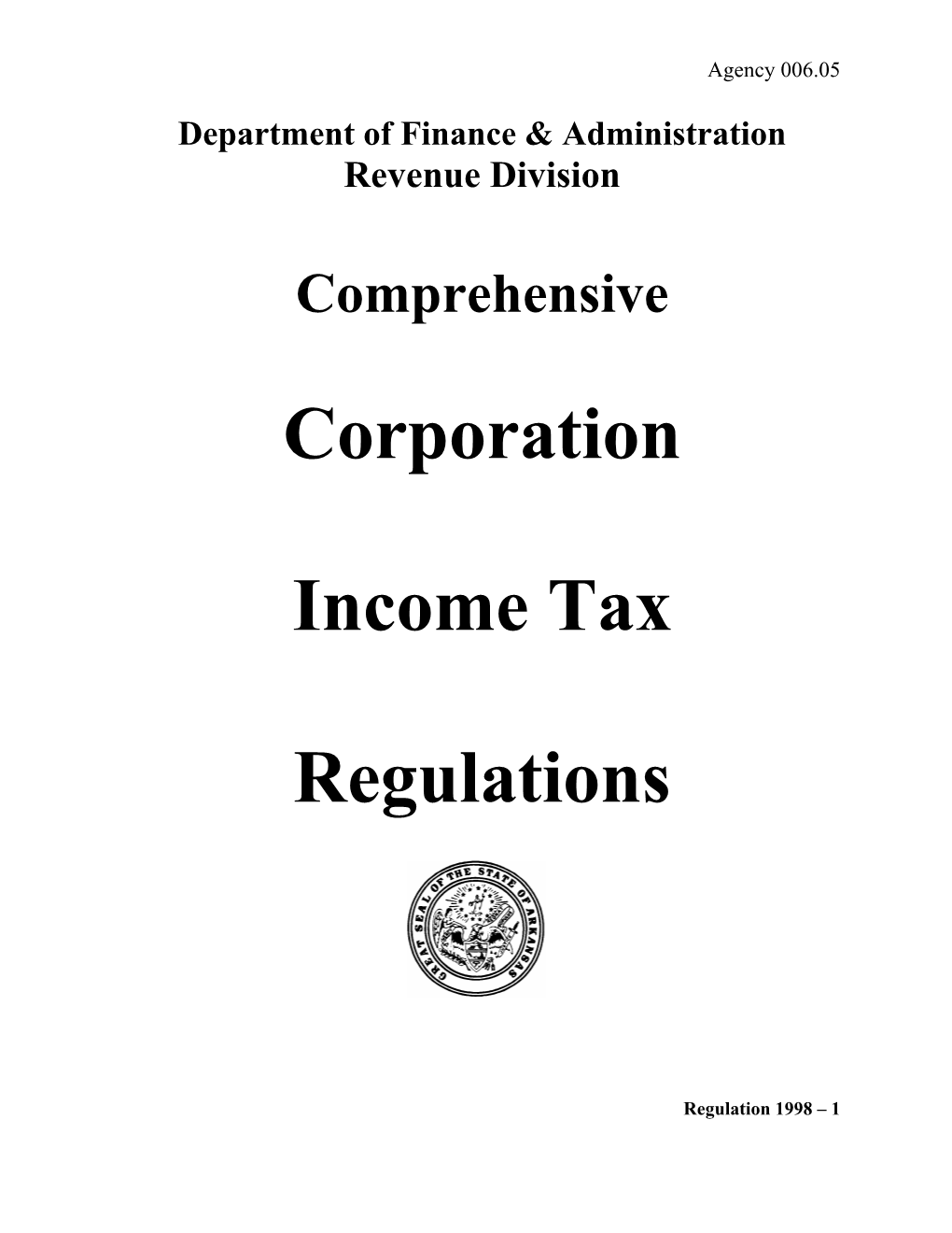 Corporation Income Tax Regulations