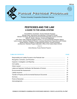 Pesticides and the Law, PPP-36