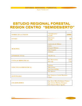 Estudio Regional Foresta Ll