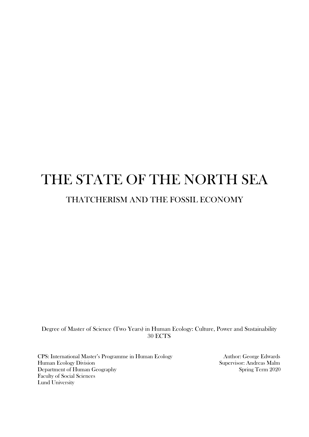 The State of the North Sea