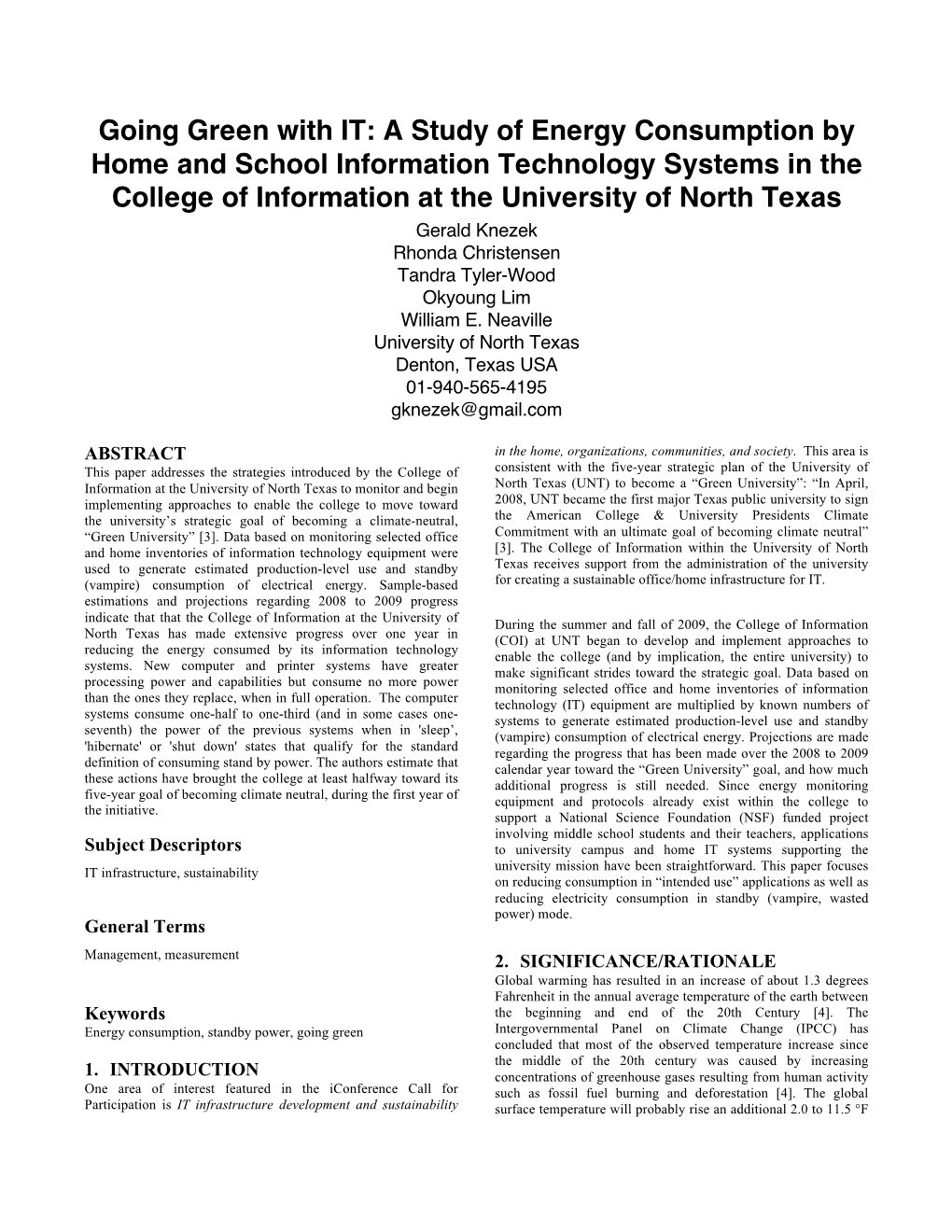 A Study of Energy Consumption by Home And