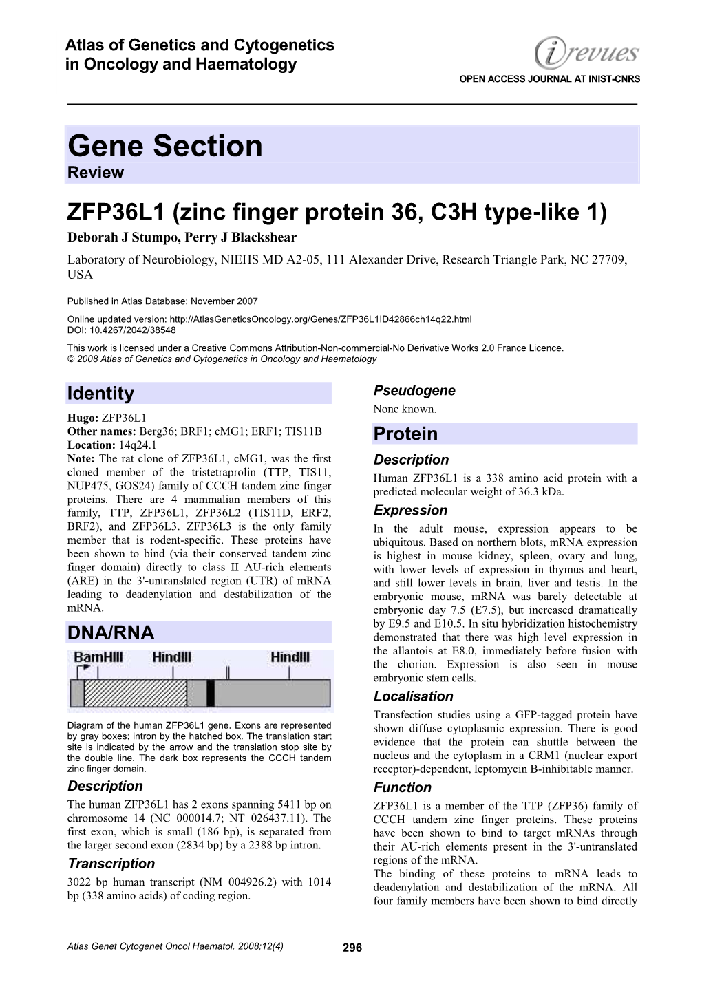 Gene Section Review