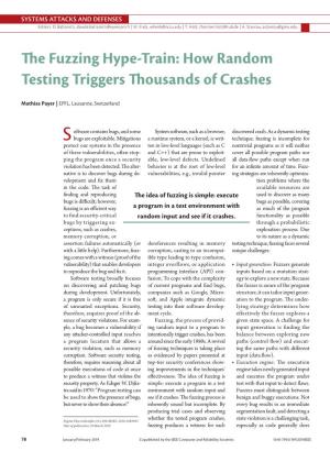 The Fuzzing Hype-Train: How Random Testing Triggers Thousands of Crashes