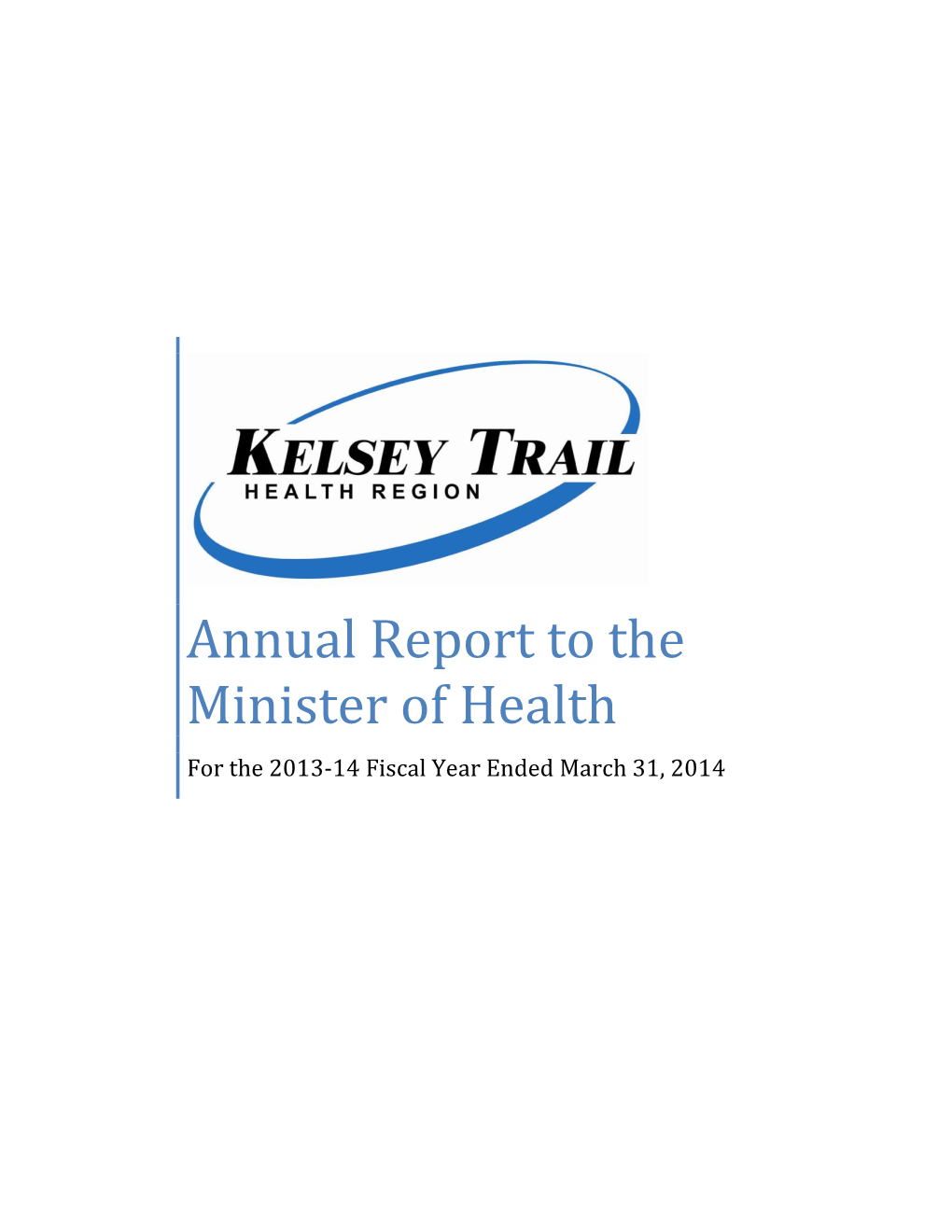 Annual Report to the Minister of Health