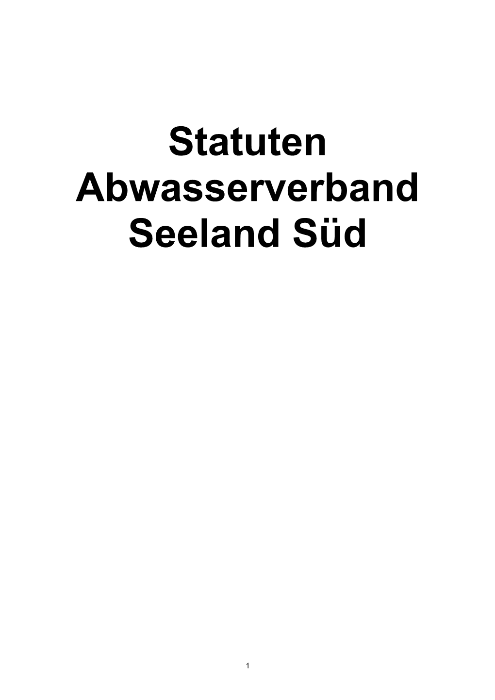 Statuten Abwasserverband Seeland Süd