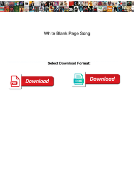 White Blank Page Song