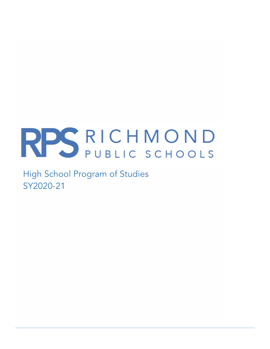 2020-2021 RPS High School Program of Studies