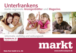 Unterfrankens Starke Regionale Anzeigenblätter Und Magazine
