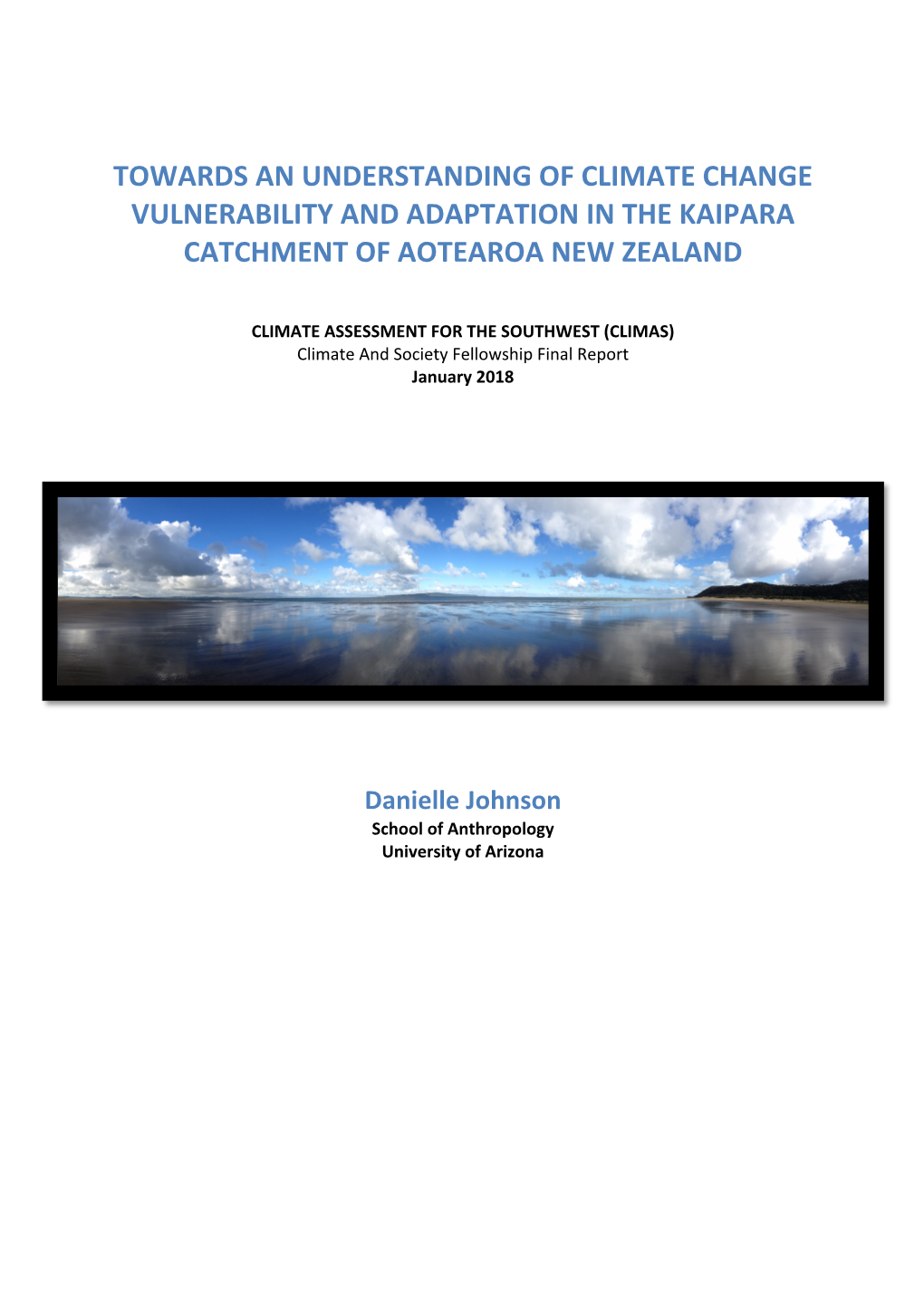 Towards an Understanding of Climate Change Vulnerability and Adaptation in the Kaipara Catchment of Aotearoa New Zealand