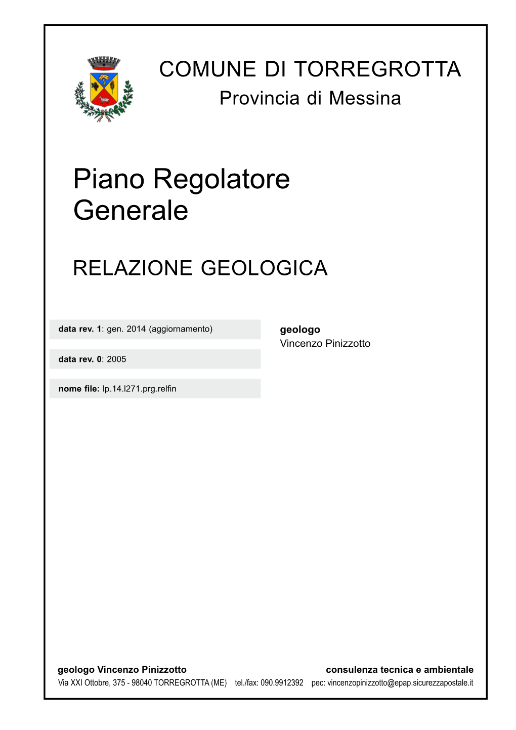 Piano Regolatore Generale