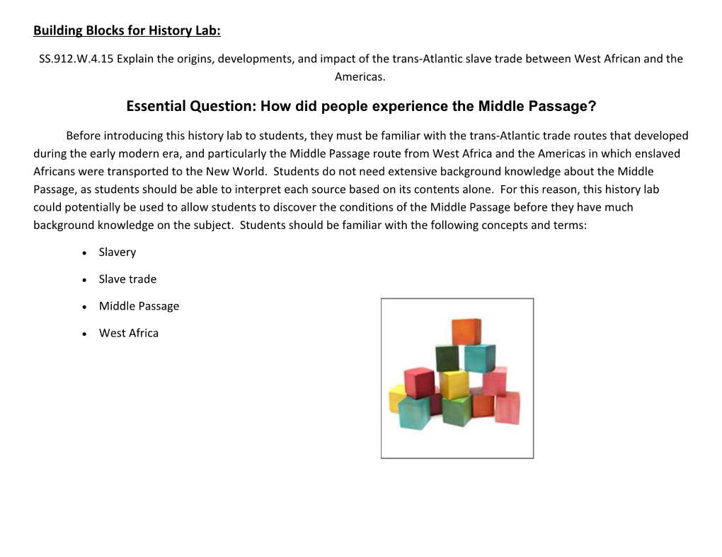 Building Blocks for History Lab s1