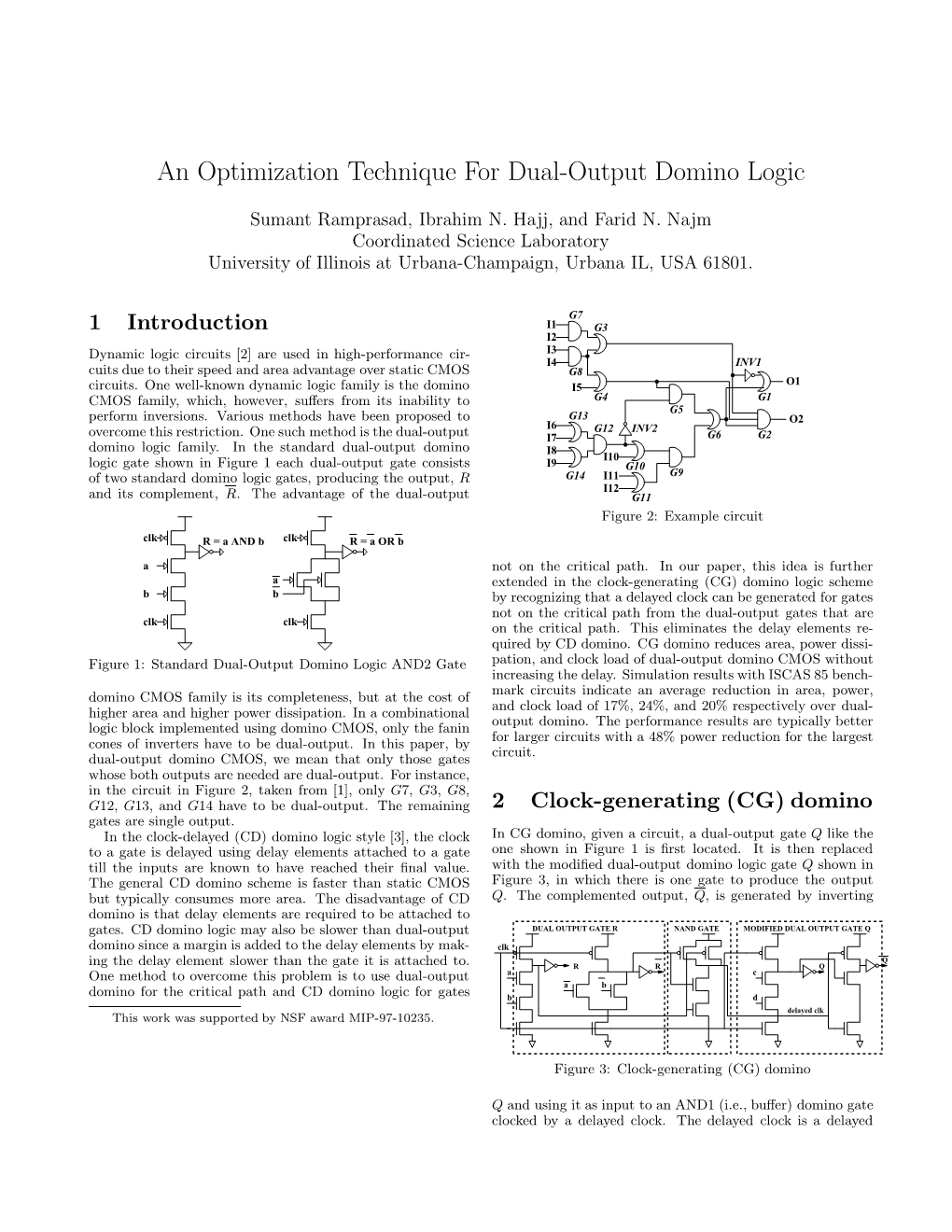 An Optimization Technique for Dual-Output Domino Logic