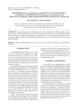 Phuket Mar. Biol. Cent. Res. Bull.78: 139–145 (2021) DOI: 10.14456/Pmbcrb.2021.10