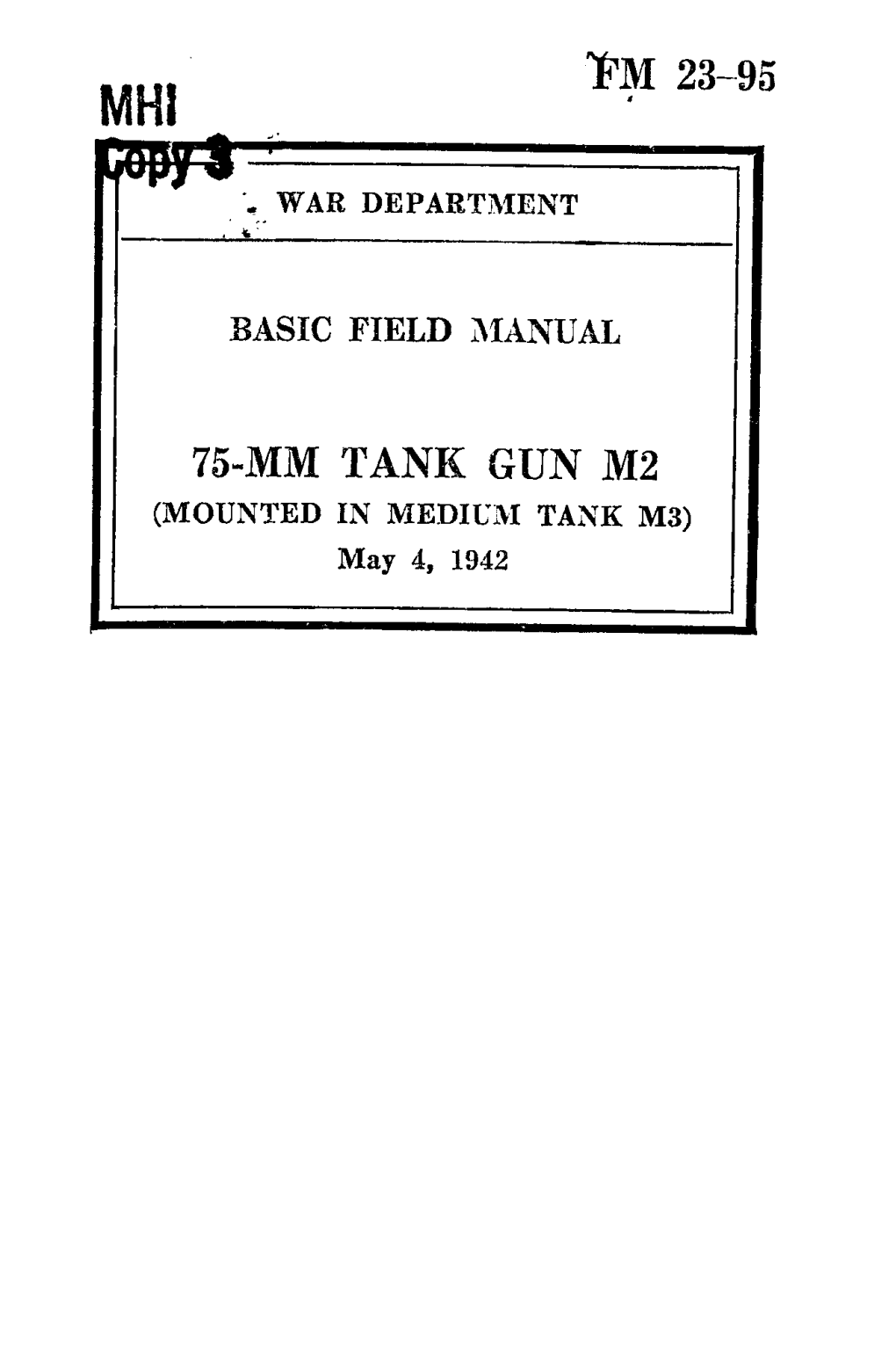 23-95 75-Mm Tank Gun M2