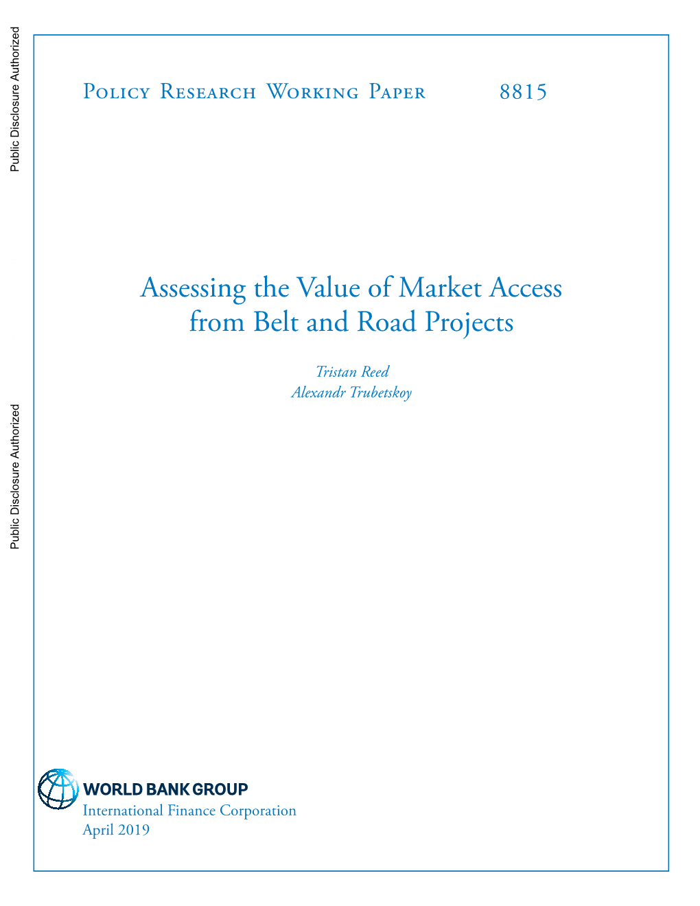 Assessing the Value of Market Access from Belt and Road Projects