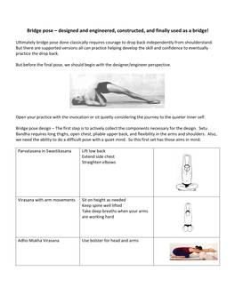 Bridge Pose Practice Sheet