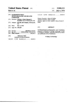 United States Patent (19) [11] 3,968,111 Bach Et Al