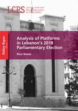 Analysis of Platforms in Lebanon's 2018 Parliamentary Election