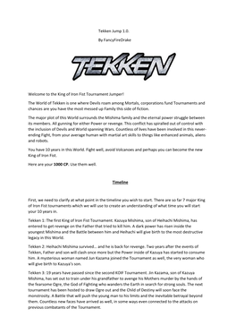 Tekken Jump 1.0. by Fancyfiredrake Welcome to the King of Iron Fist