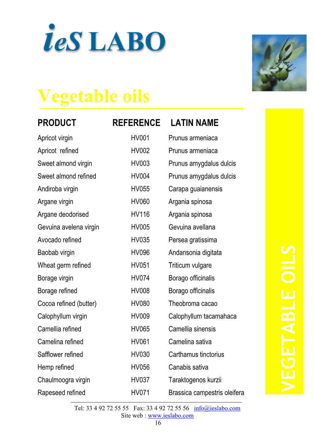 Vegetable Oils