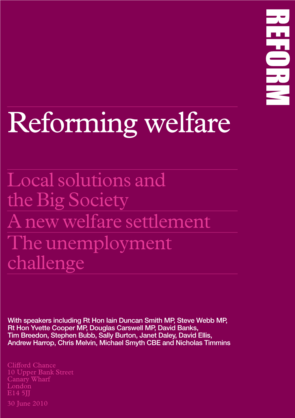 Reforming Welfare