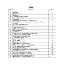 Offset Percentage Required Milestones (MS): Multipliers. Offset Contract Concluding