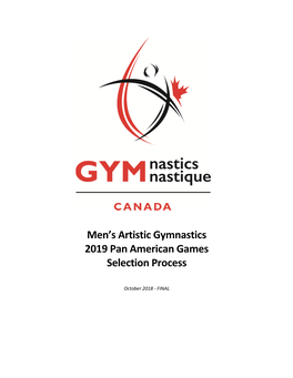 Men's Artistic Gymnastics 2019 Pan American Games Selection Process