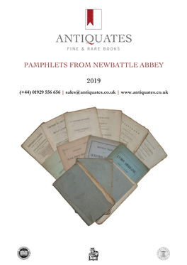 Pamphlets from Newbattle Abbey 2019