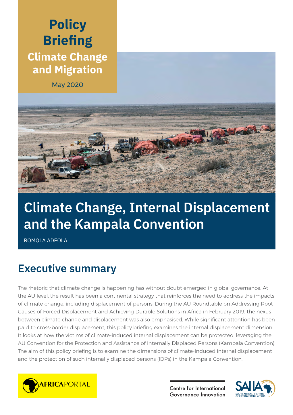 Climate Change, Internal Displacement and the Kampala Convention