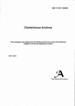 Charterhouse Archives