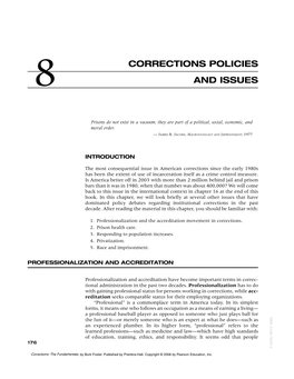Corrections Policies and Issues 177