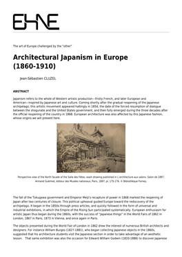 Architectural Japanism in Europe (1860-1910)
