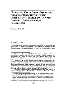 Combating Terrorist Exploitation of the Internet with the Rule of Law and Improved Tools for Cyber Governance