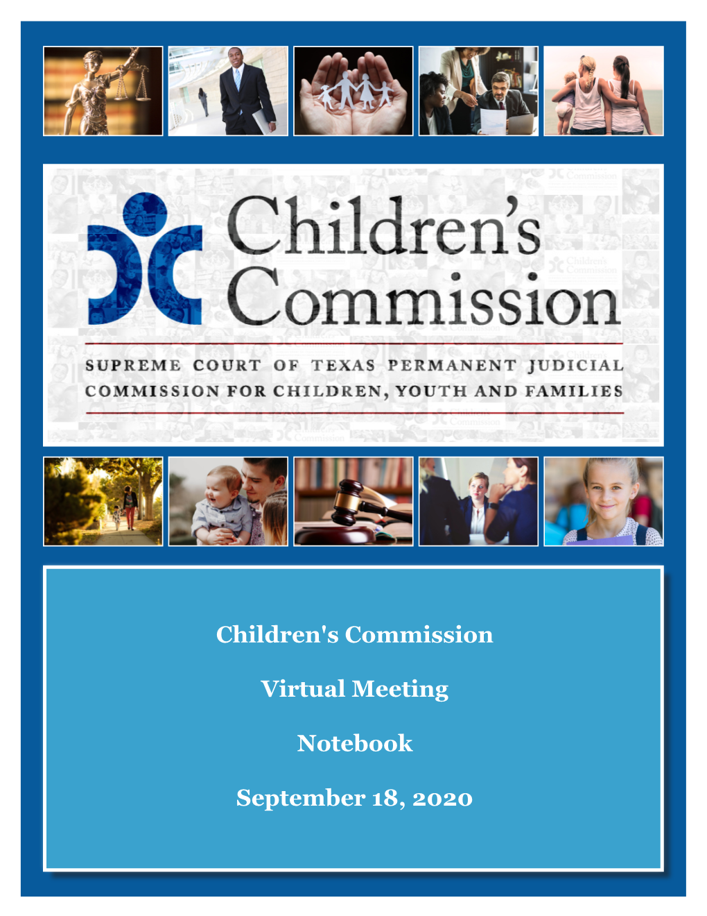 Children's Commission Virtual Meeting Notebook September 18