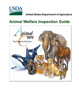 Animal Welfare Inspection Guide the U.S