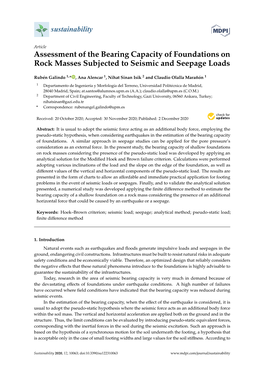 Assessment of the Bearing Capacity of Foundations on Rock Masses Subjected to Seismic and Seepage Loads