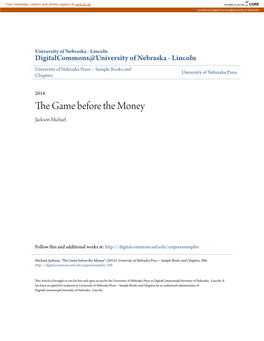 The Game Before the Money