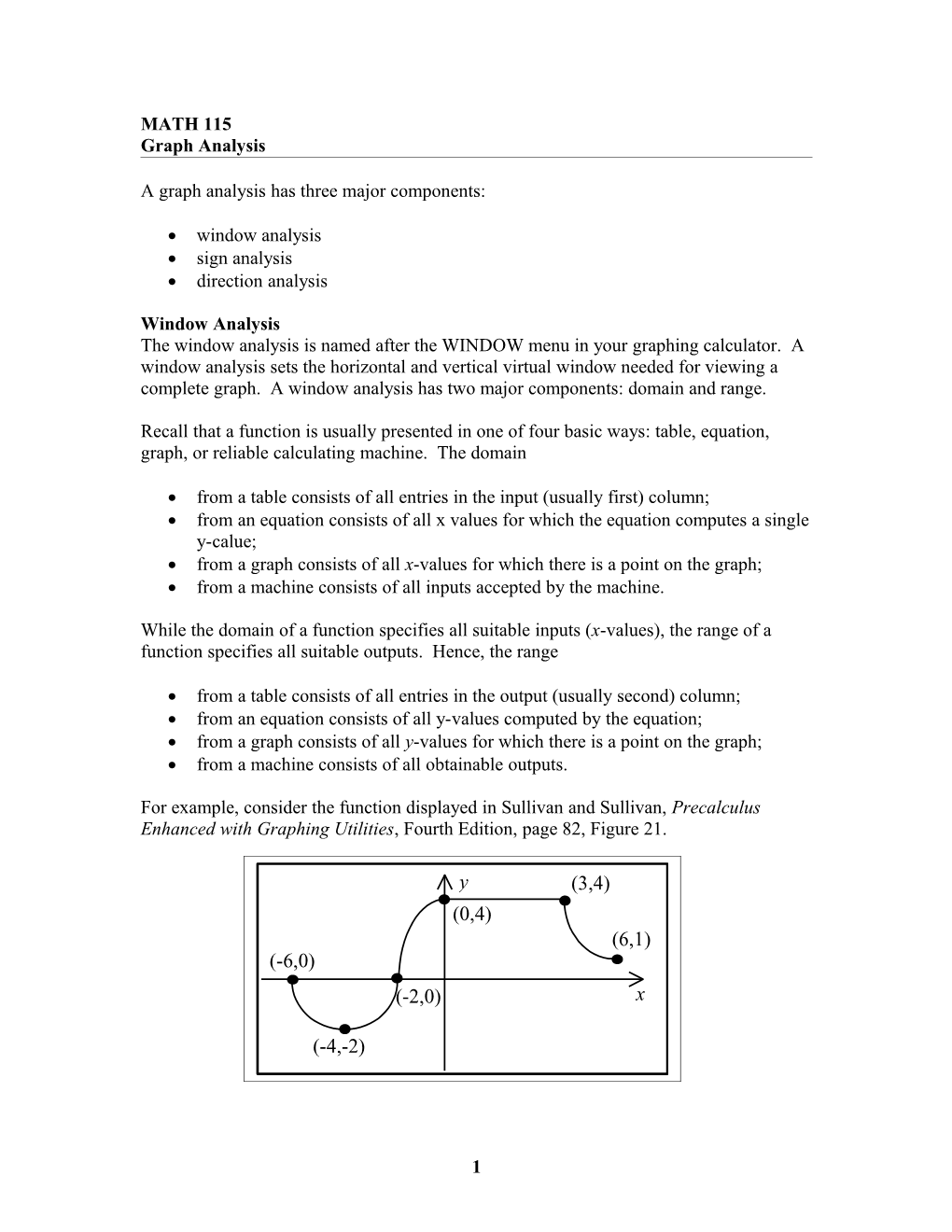 MATH 115: Algebra and Elementary Functions