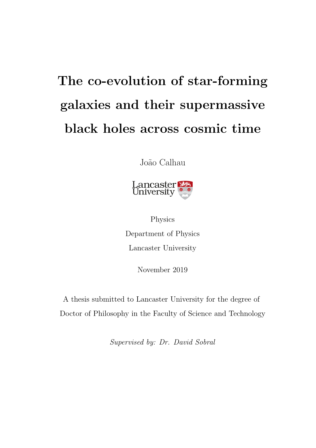 The Co-Evolution of Star-Forming Galaxies and Their Supermassive Black Holes Across Cosmic Time