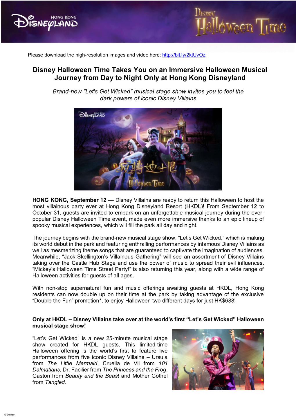 Disney Halloween Time Takes You on an Immersive Halloween Musical Journey from Day to Night Only at Hong Kong Disneyland