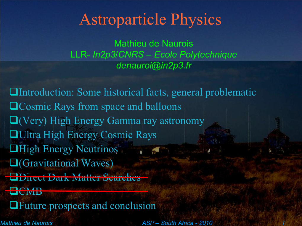 High Energy Gamma Ray Astronomy