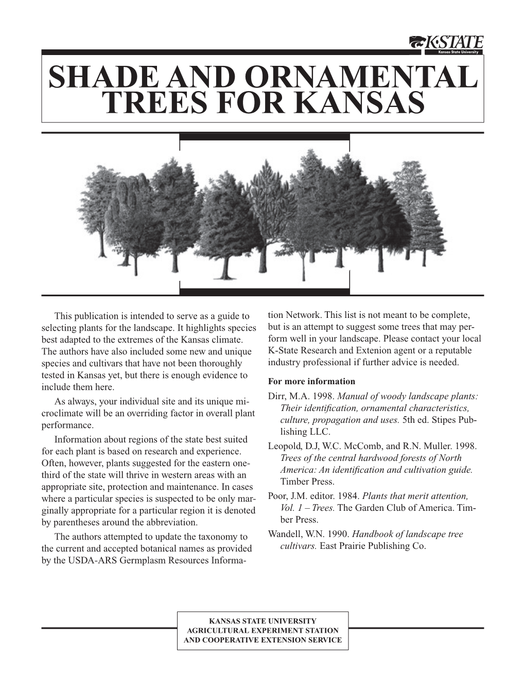 MF2688 Shade and Ornamental Trees for Kansas