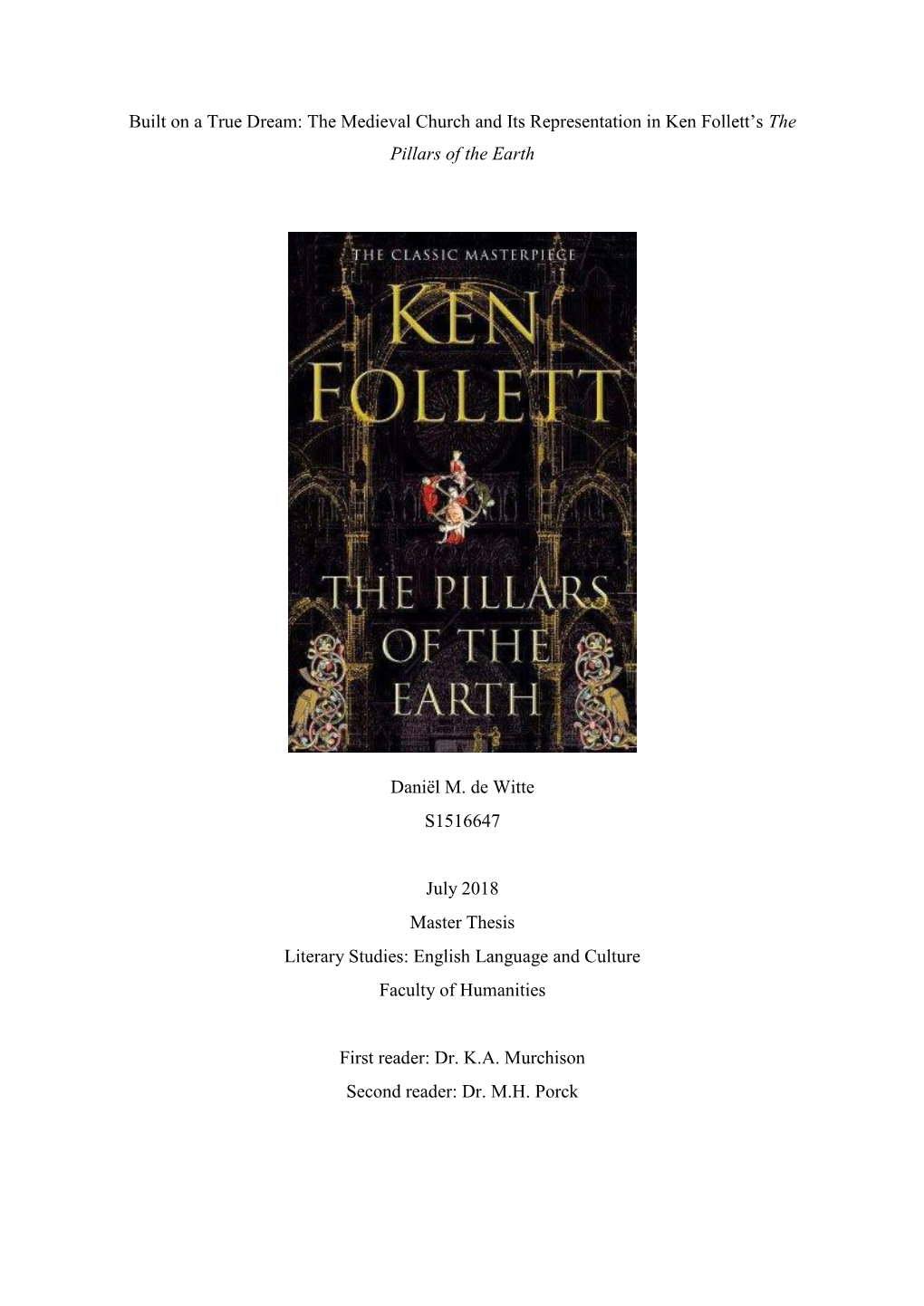 The Medieval Church and Its Representation in Ken Follett's The