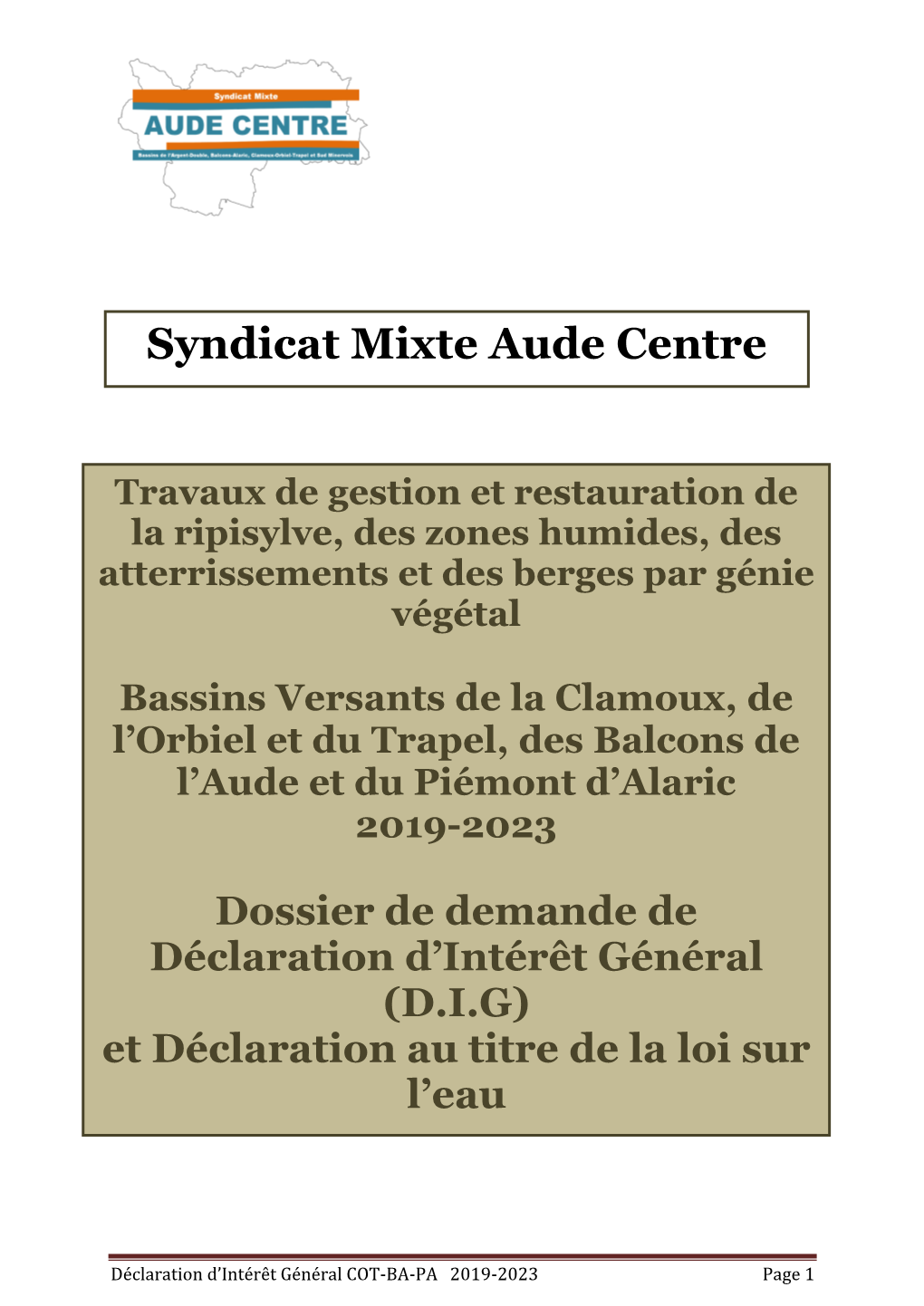 Bassins Versants De La Clamoux, De L'orbiel Et Du Trapel, Des Balcons